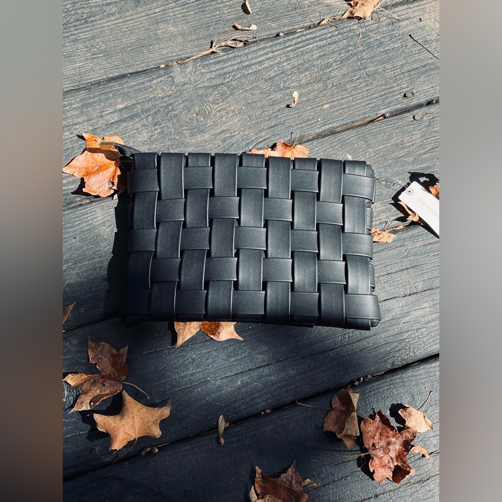 Anthropologie Leather Woven Purse